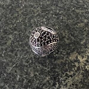 Pandora Silver and Black Beaded Charm